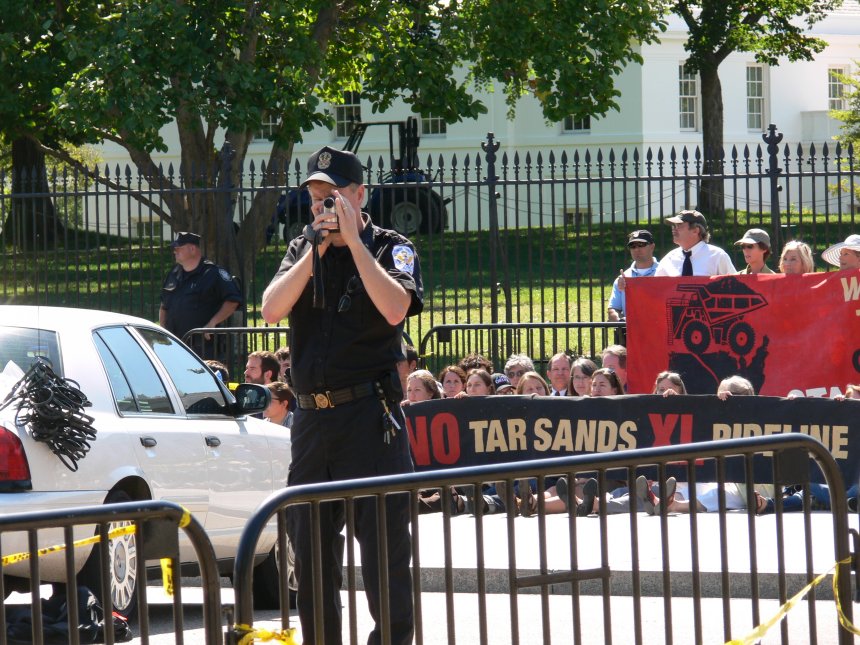 Even the spectators were video taped